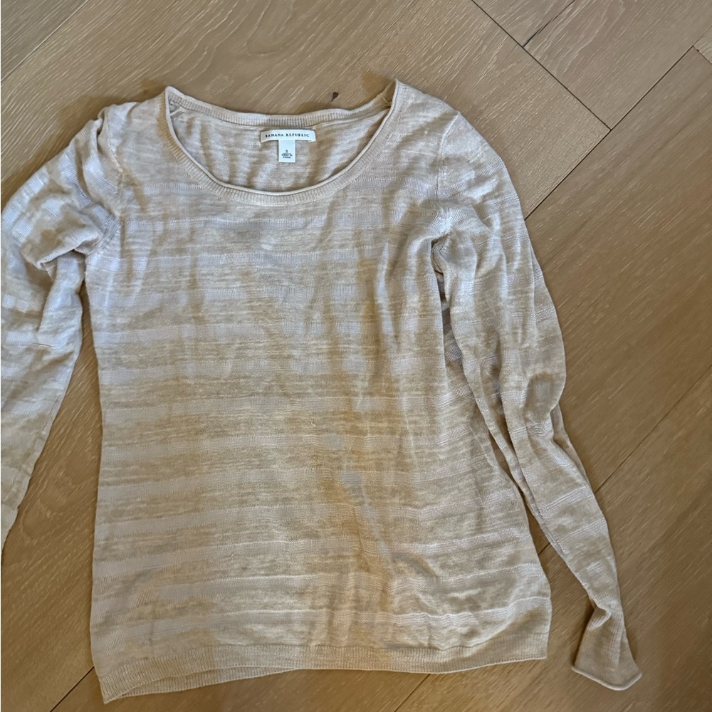 Banana Republic Beige Knit Top